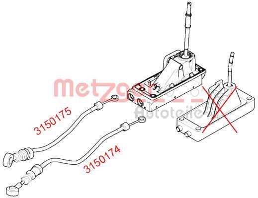 Cable para caja de cambios manual METZGER ref. 3150175