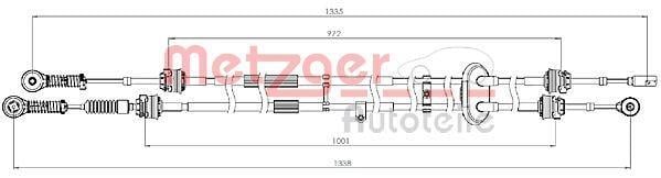 Cable para caja de cambios manual METZGER ref. 3150299