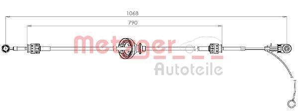 Cable para caja de cambios manual METZGER ref. 3150302