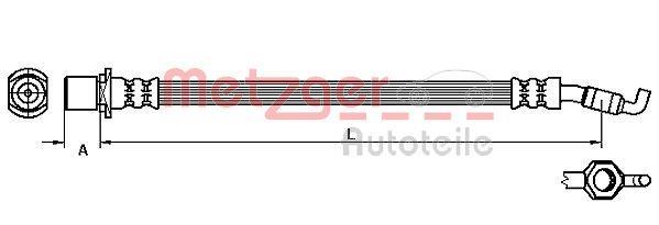 Flexible de frein (Durite de frein) METZGER ref. 4110057