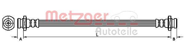 Flexible de frein (Durite de frein) METZGER ref. 4110123