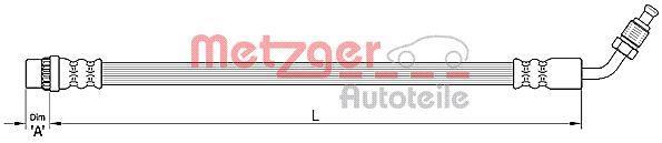 Flexible de frein (Durite de frein) METZGER 4110210