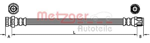Flexible de frein (Durite de frein) METZGER ref. 4110213