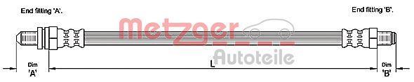 Flexible de frein (Durite de frein) METZGER 4110241