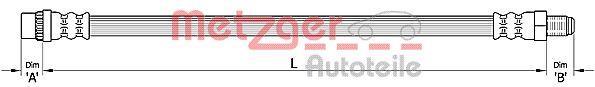Flexible de frein (Durite de frein) METZGER 4110455