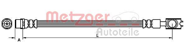 Flexible de frein (Durite de frein) METZGER 4110521