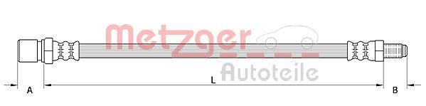 Flexible de frein (Durite de frein) METZGER ref. 4110559