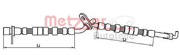Flexible de frein (Durite de frein) METZGER ref. 4110708