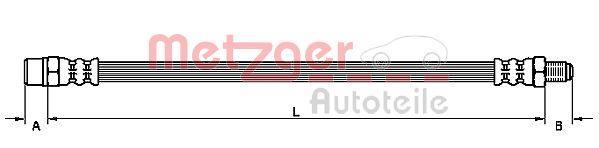 Flexible de frein (Durite de frein) METZGER ref. 4110791
