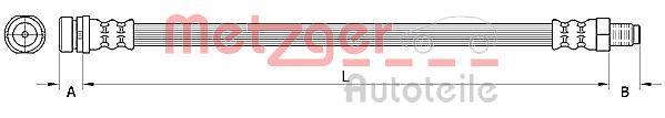 Flexible de frein (Durite de frein) METZGER ref. 4110802