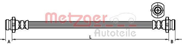 Flexible de frein (Durite de frein) METZGER ref. 4111272