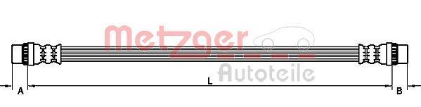 Flexible de frein (Durite de frein) METZGER ref. 4110929