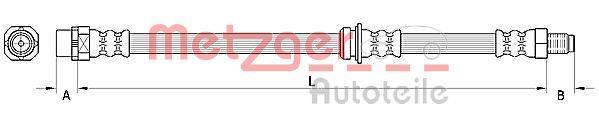 Flexible de frein (Durite de frein) METZGER 4110946