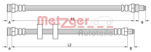 Flexível de travão METZGER ref. 4110995