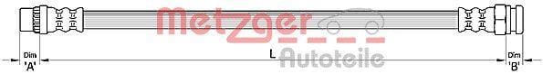 Flexible de frein (Durite de frein) METZGER ref. 4111141