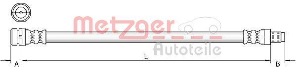 Flexible de frein (Durite de frein) METZGER ref. 4111333