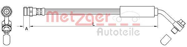 Flexible de frein (Durite de frein) METZGER ref. 4111478