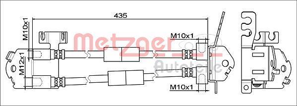 Flexible de frein (Durite de frein) METZGER 4111557
