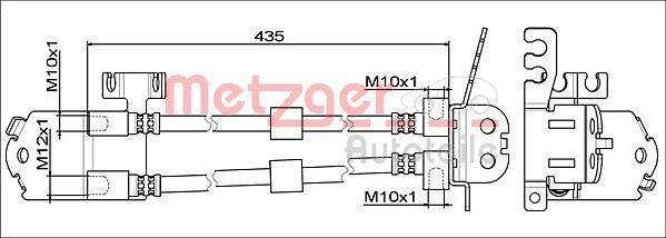 Flexível de travão METZGER 4111558