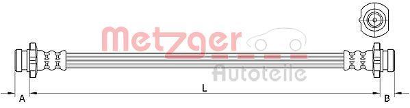 Flexible de frein (Durite de frein) METZGER 4111583