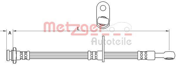 Flexible de frein (Durite de frein) METZGER ref. 4111592