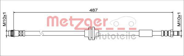 Flexible de frein (Durite de frein) METZGER ref. 4111792
