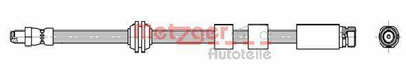Flexible de frein (Durite de frein) METZGER ref. 4111995