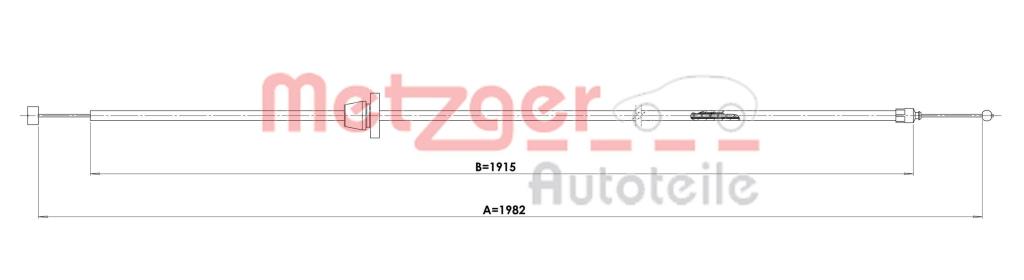 Cable del capó del motor METZGER ref. 3160038