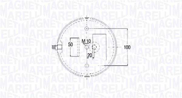 Soufflet à air, suspension pneumatique MAGNETI MARELLI ref. 030607020185