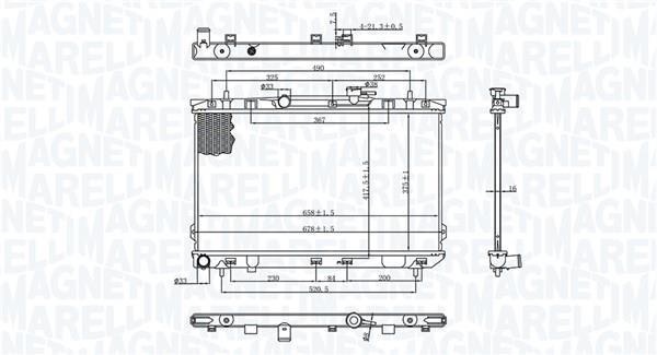 Radiador motor MAGNETI MARELLI ref. 350213197200