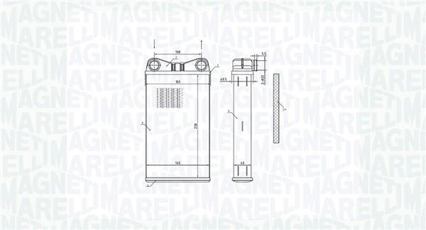 Radiador de aquecimento MAGNETI MARELLI ref. 350218472000