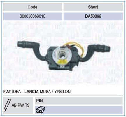 Comutador, coluna de direcção MAGNETI MARELLI ref. 000050068010