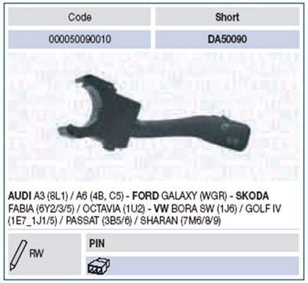 Commodo, colonne de direction MAGNETI MARELLI ref. 000050090010