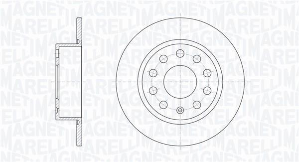 Disques de frein MAGNETI MARELLI ref. 361302040115