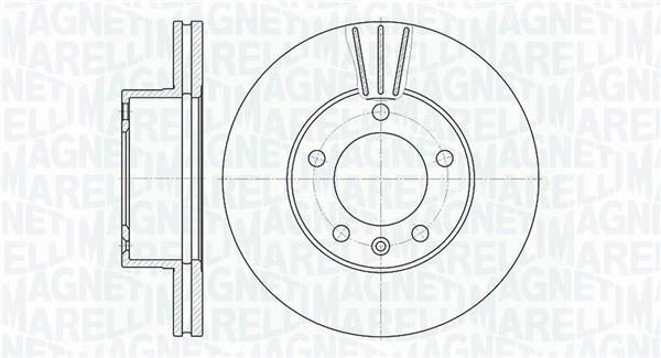 Disques de frein MAGNETI MARELLI ref. 361302040160