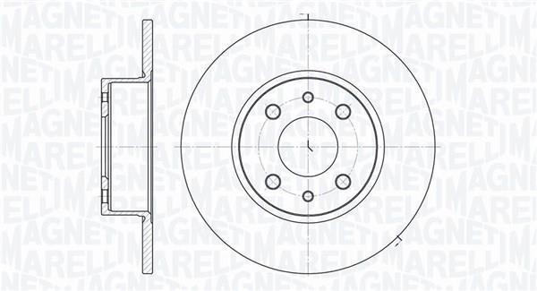 Disques de frein MAGNETI MARELLI ref. 361302040187