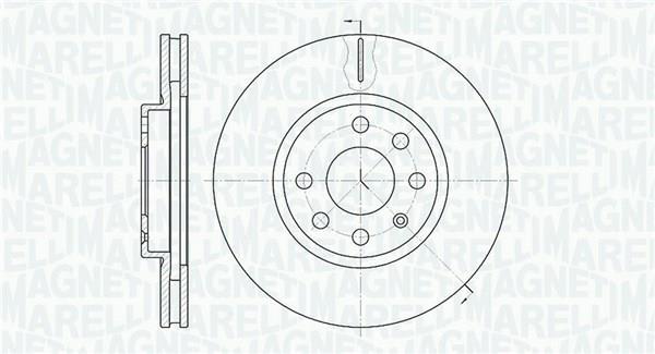 Disques de frein MAGNETI MARELLI ref. 361302040190