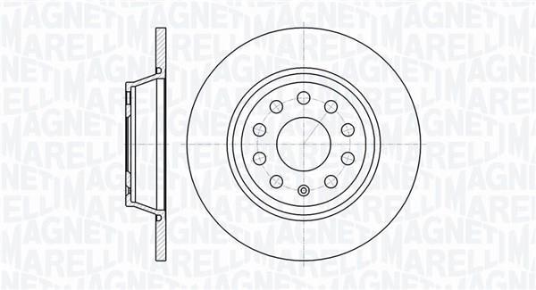 Disques de frein MAGNETI MARELLI ref. 361302040195