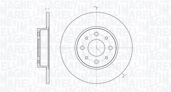 Disques de frein MAGNETI MARELLI ref. 361302040357