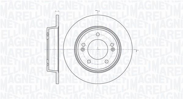 Discos de travão MAGNETI MARELLI ref. 361302040381