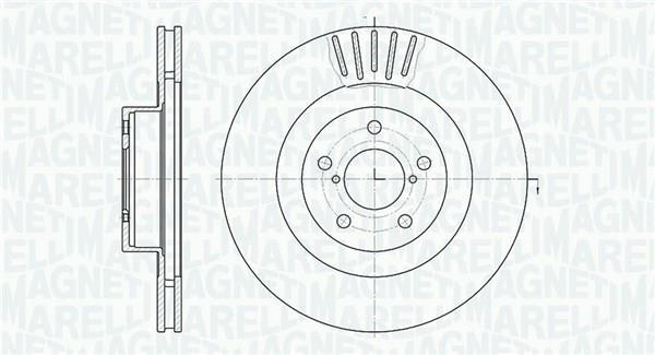Discos de travão MAGNETI MARELLI ref. 361302040436