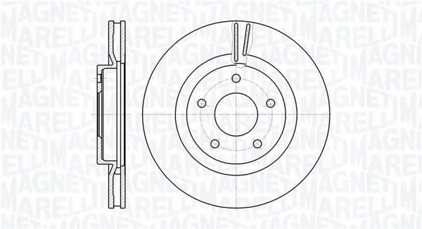 Disques de frein MAGNETI MARELLI ref. 361302040564