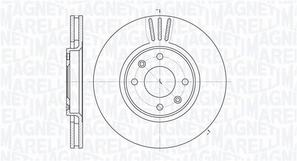 Disques de frein MAGNETI MARELLI ref. 361302040696