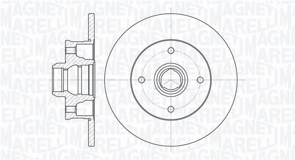 Disques de frein MAGNETI MARELLI ref. 361302040815