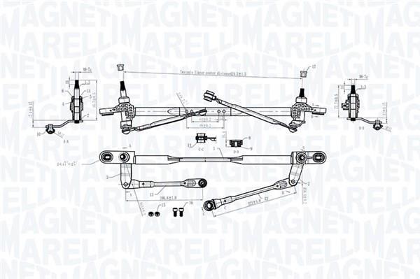 Tringlerie d'essuie-glace MAGNETI MARELLI ref. 064011002010