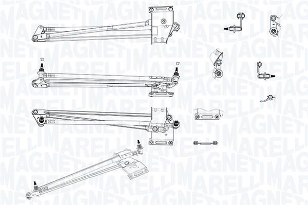 Tringlerie d'essuie-glace MAGNETI MARELLI ref. 085570168010