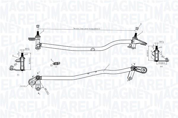 Tringlerie d'essuie-glace MAGNETI MARELLI ref. 085570175010