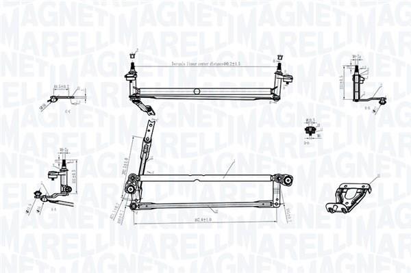 Varillaje de limpiaparabrisas MAGNETI MARELLI ref. 085570177010