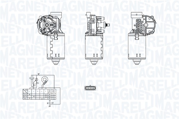 Mécanisme d'essuie glace des phares MAGNETI MARELLI ref. 060500101010
