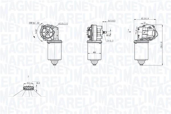 Moteur d'essuie-glace MAGNETI MARELLI ref. 064300415010